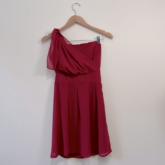 Emmelee Dress Womens Small Red/Maroon Off Shoulder Mini - Picture 12 of 12